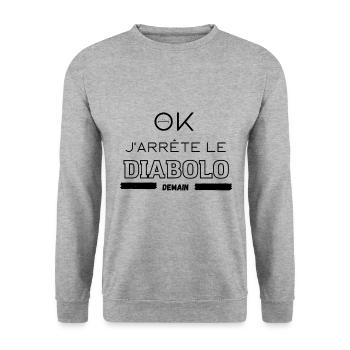 Cadeau humour diabolo cirque passion drôle - Sweat-shirt Unisexe - gris chiné - Devant - Alina (178cm) & Michal (187cm)