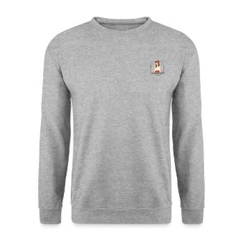 UNE SOIREE D'ETE - Unisex Pullover - Weißgrau meliert - Vorne - Alina (178cm) & Michal (187cm)