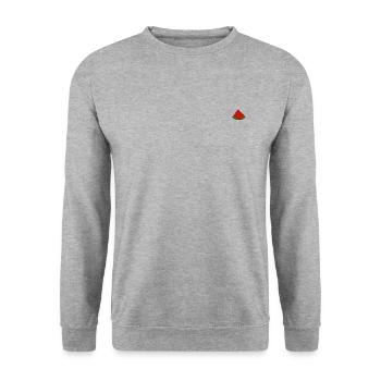 Pastèque d’été Nourriture fraîche - Sweat-shirt Unisexe - gris chiné - Devant - Alina (178cm) & Michal (187cm)