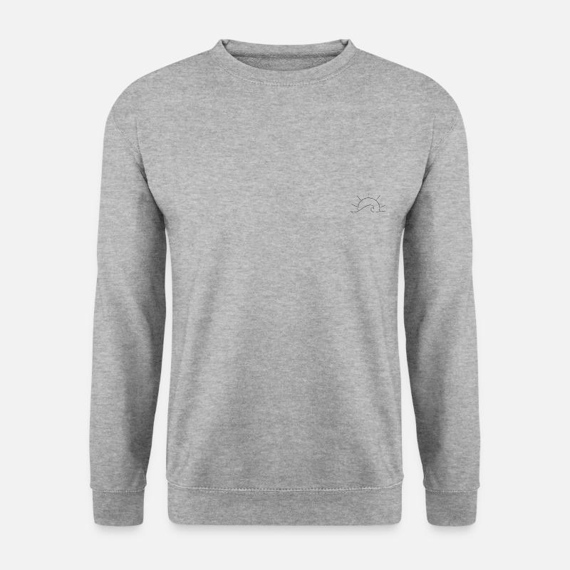 Meer mit Sonne - Unisex Pullover - Weißgrau meliert