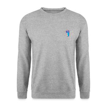 Colorful shaker T-shirt, retro and electro - Unisex Sweatshirt - salt & pepper - Front - Alina (178cm) & Michal (187cm)
