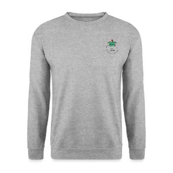 Merry Christmas 2 - Unisex Pullover - Weißgrau meliert - Vorne - Alina (178cm) & Michal (187cm)
