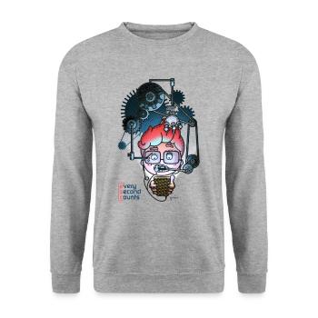esc - every second counts - Unisex Sweatshirt - salt & pepper - Front - Alina (178cm) & Michal (187cm)