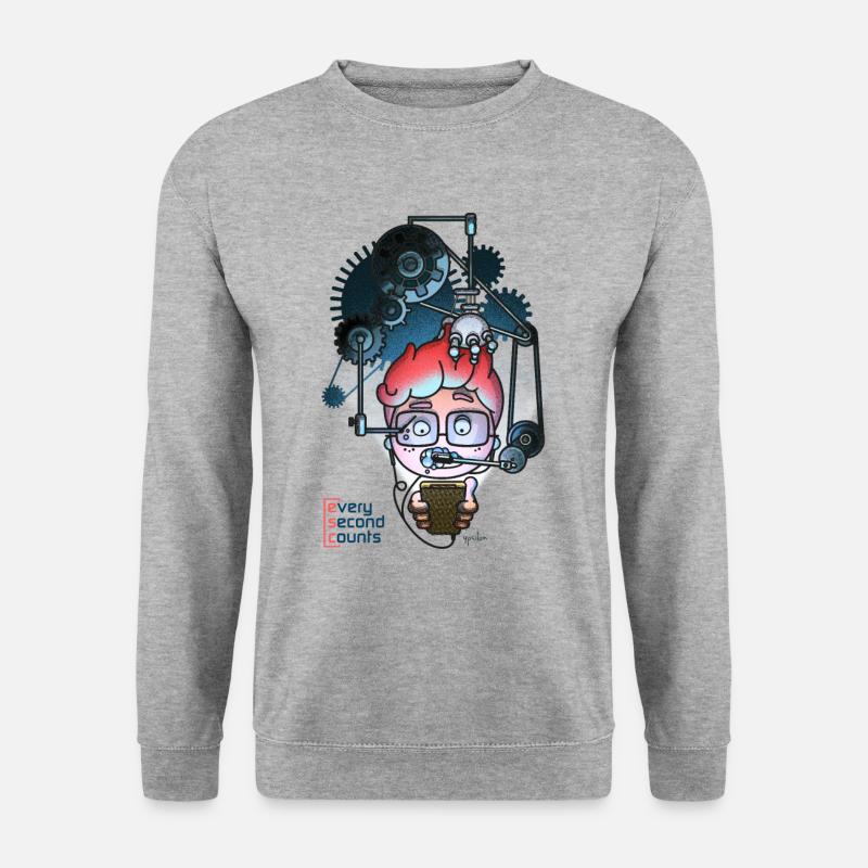 esc - chaque seconde compte - Sweat-shirt Unisexe - gris chiné