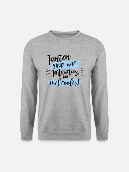 Tanten sind wie Mamas, nur viel cooler! - Unisex Pullover - Weißgrau meliert