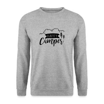 Campeur heureux - Sweat-shirt Unisexe - gris chiné - Devant - Alina (178cm) & Michal (187cm)