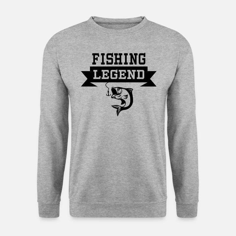 Pêche pêche hameçon pêcher pêcher pêche - Sweat-shirt Unisexe - gris chiné