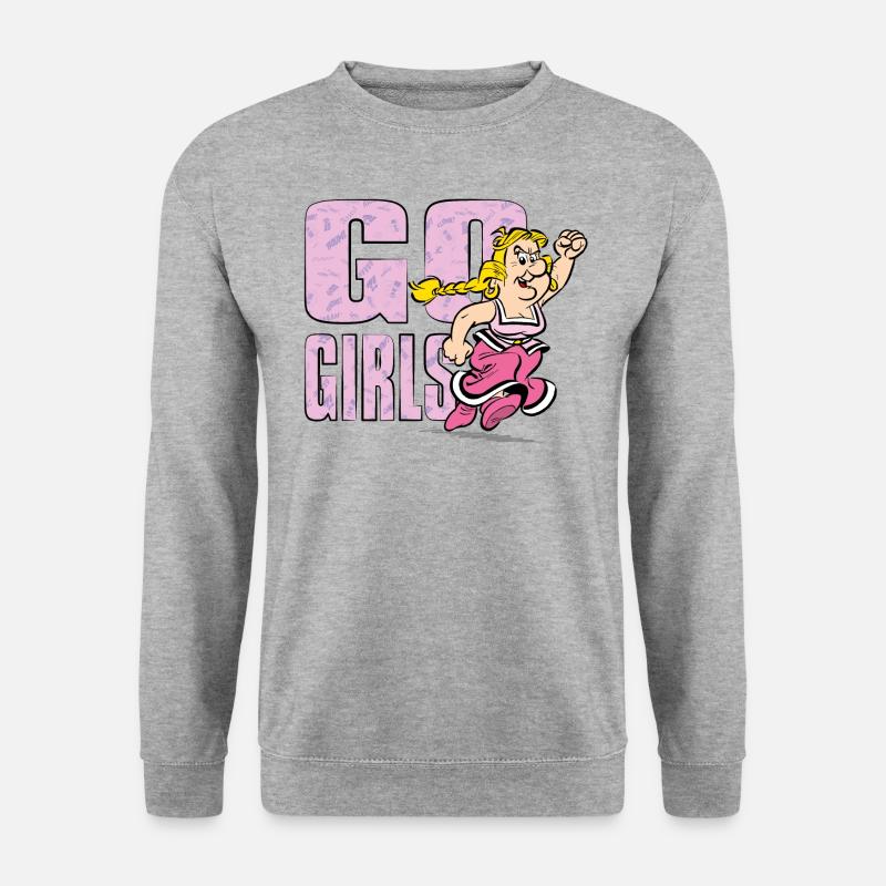 Asterix & Obelix Go Girls Gutemine - Unisex Pullover - Weißgrau meliert
