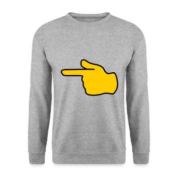 Emoji show left sketch color - Unisex Sweatshirt - salt & pepper - Front - Alina (178cm) & Michal (187cm)
