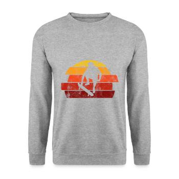 Skateboarder Skateboard Skater Skate Skateing - Unisex Sweatshirt - salt & pepper - Front - Alina (178cm) & Michal (187cm)