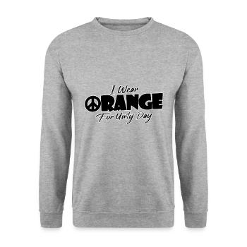 Against bullying in the workplace Be nicely conciliatory - Unisex Sweatshirt - salt & pepper - Front - Alina (178cm) & Michal (187cm)