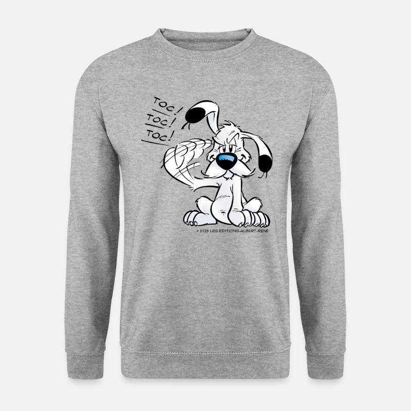 Astérix & Obélix Idéfix Frappe Toc Toc Toc - Sweat-shirt Unisexe - gris chiné