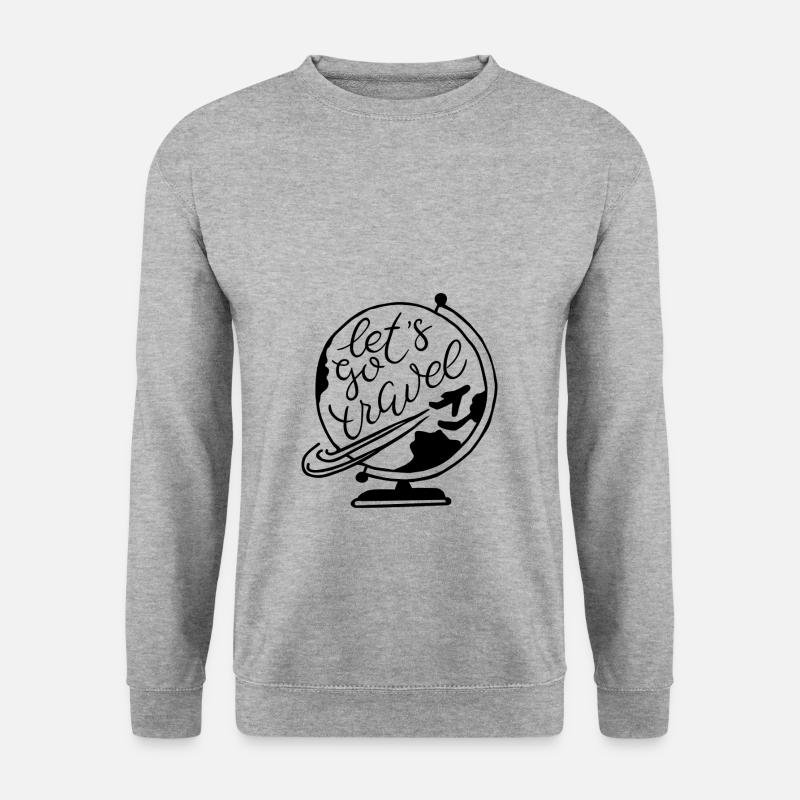 Reisen - Unisex Pullover - Weißgrau meliert