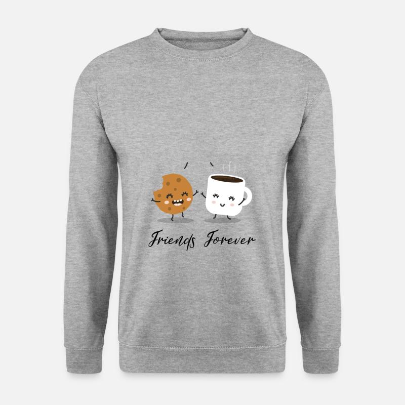 Freunde - Unisex Pullover - Weißgrau meliert