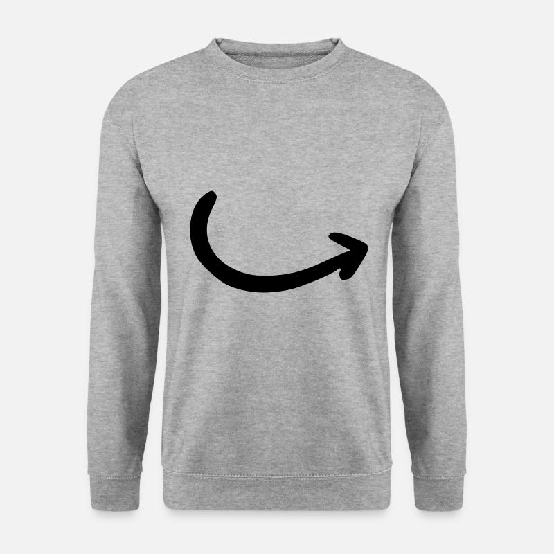 Pfeil Zeichnung Skizze schwarz - Unisex Pullover - Weißgrau meliert