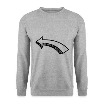 Flèche dessin croquis noir - Sweat-shirt Unisexe - gris chiné - Devant - Alina (178cm) & Michal (187cm)