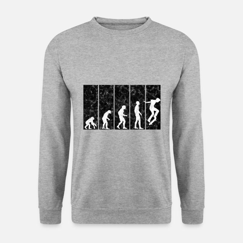 Evolution Skateboarder Skateboard Skater Skate - Sweat-shirt Unisexe - gris chiné