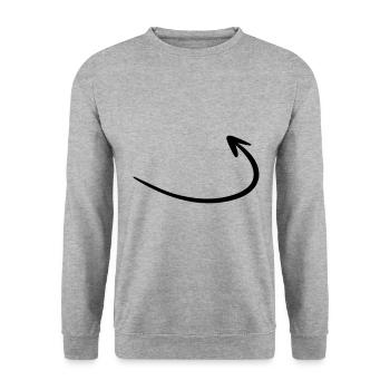 Arrow drawing sketch black - Unisex Sweatshirt - salt & pepper - Front - Alina (178cm) & Michal (187cm)