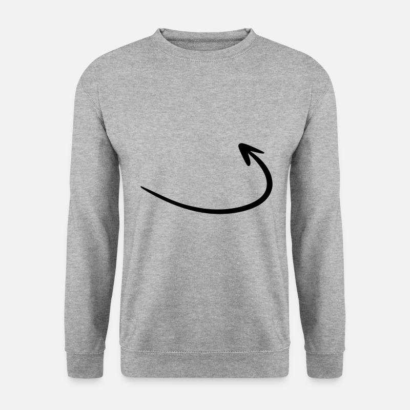 Arrow drawing sketch black - Unisex Sweatshirt - salt & pepper