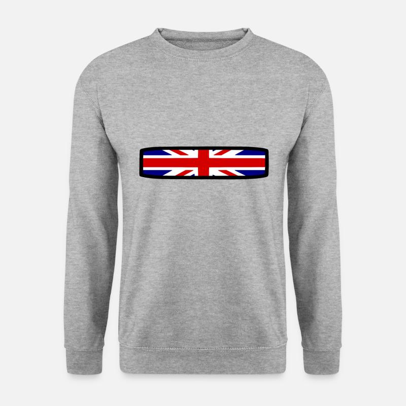 England Flagge - Unisex Pullover - Weißgrau meliert