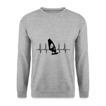 Windsurfing WindsurferSurfing ECG Windsurfing - Unisex Sweatshirt - salt & pepper - Front - Alina (178cm) & Michal (187cm)