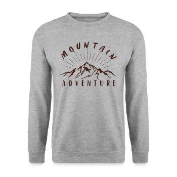 Aventure en montagne - Sweat-shirt Unisexe - gris chiné - Devant - Alina (178cm) & Michal (187cm)