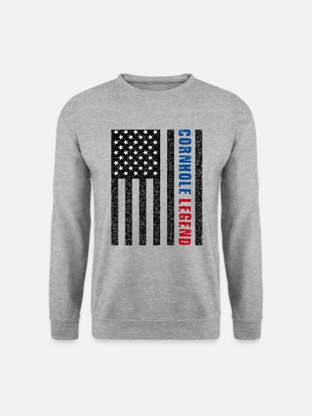 Cornhole Legend USA - Unisex Sweatshirt - salt & pepper