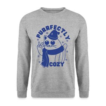 Parfaitement douillet - Sweat-shirt Unisexe - gris chiné - Devant - Alina (178cm) & Michal (187cm)