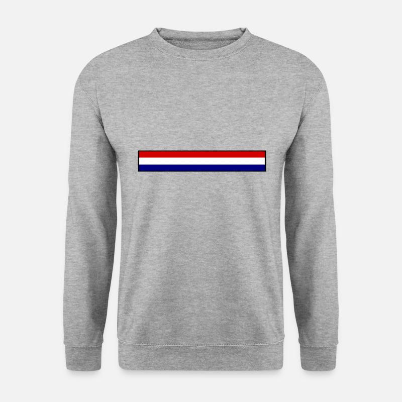 Holland Flagge - Unisex Pullover - Weißgrau meliert