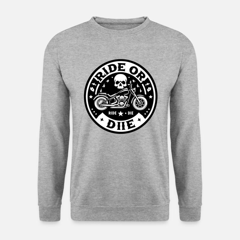 Fahre oder stirb - Unisex Pullover - Weißgrau meliert