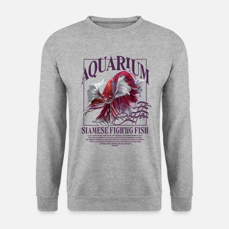 Betta Betta Poisson de combat - Sweat-shirt Unisexe - gris chiné