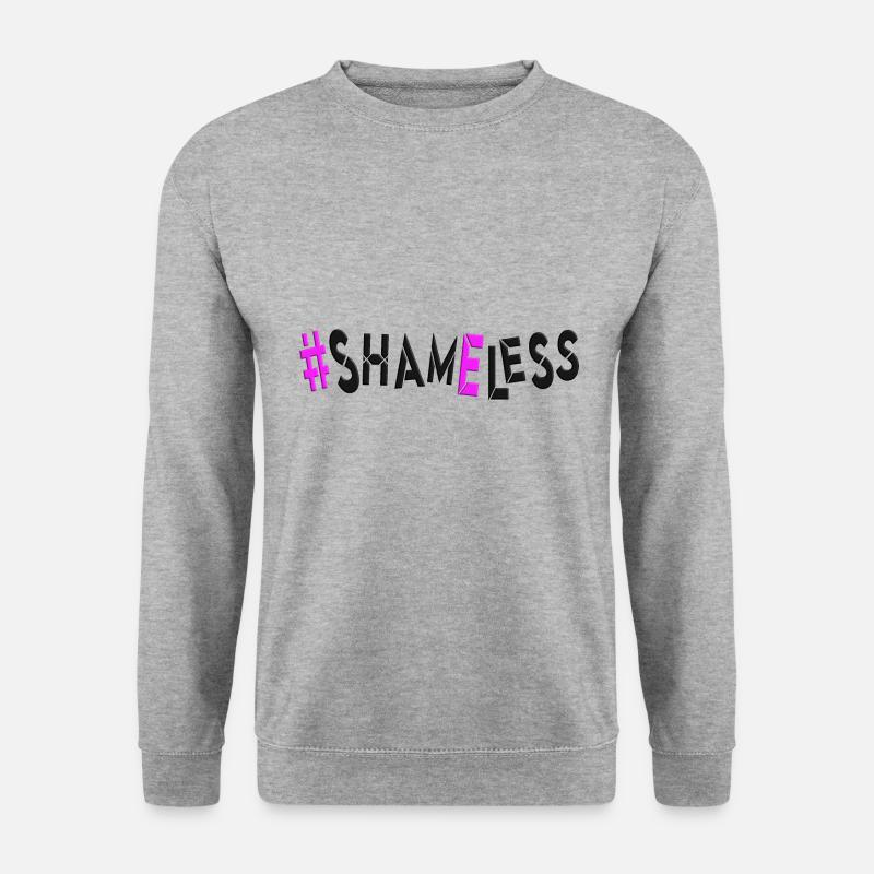 #shameless flagrant unabashed barefaced - Unisex Pullover - Weißgrau meliert