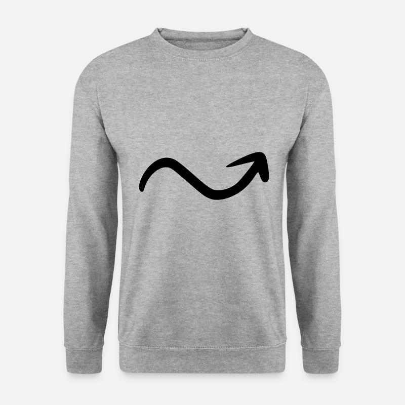 Arrow drawing sketch black - Unisex Sweatshirt - salt & pepper