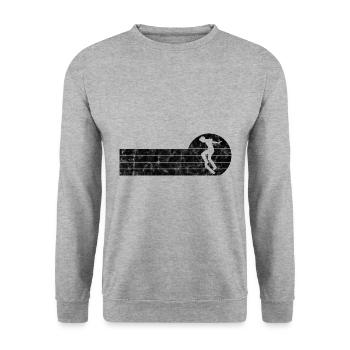 Skateboarder Skateboard Skater Skate Skateing - Unisex Sweatshirt - salt & pepper - Front - Alina (178cm) & Michal (187cm)