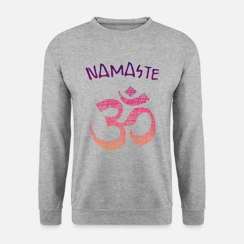 Yoga Namaste - Unisex Pullover - Weißgrau meliert