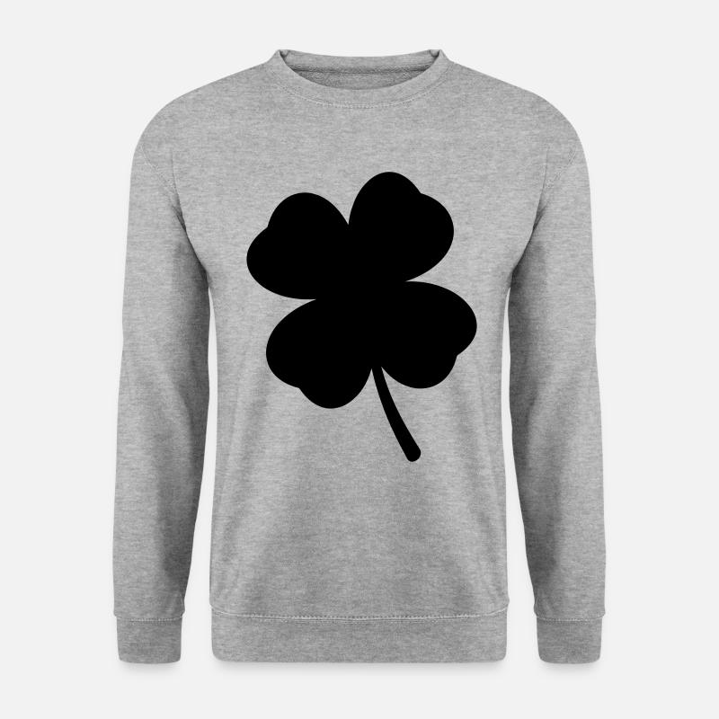Kleeblatt Symbol - Unisex Pullover - Weißgrau meliert