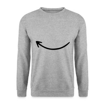 Flèche dessin croquis noir - Sweat-shirt Unisexe - gris chiné - Devant - Alina (178cm) & Michal (187cm)