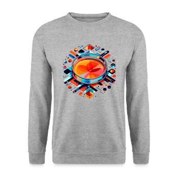 Boîte de Pétri abstraite : Conception scientifique artistique - Sweat-shirt Unisexe - gris chiné - Devant - Alina (178cm) & Michal (187cm)