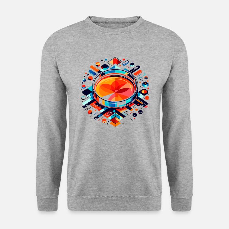 Abstract Petri Dish: Artistic Scientific Design - Unisex Sweatshirt - salt & pepper