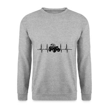 Tracteurs Tracteurs Tracteur EKG Trecker ferme - Sweat-shirt Unisexe - gris chiné - Devant - Alina (178cm) & Michal (187cm)