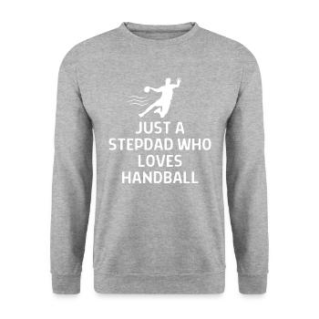 Handball Handballer Spruch Geschenk - Unisex Pullover - Weißgrau meliert - Vorne - Alina (178cm) & Michal (187cm)
