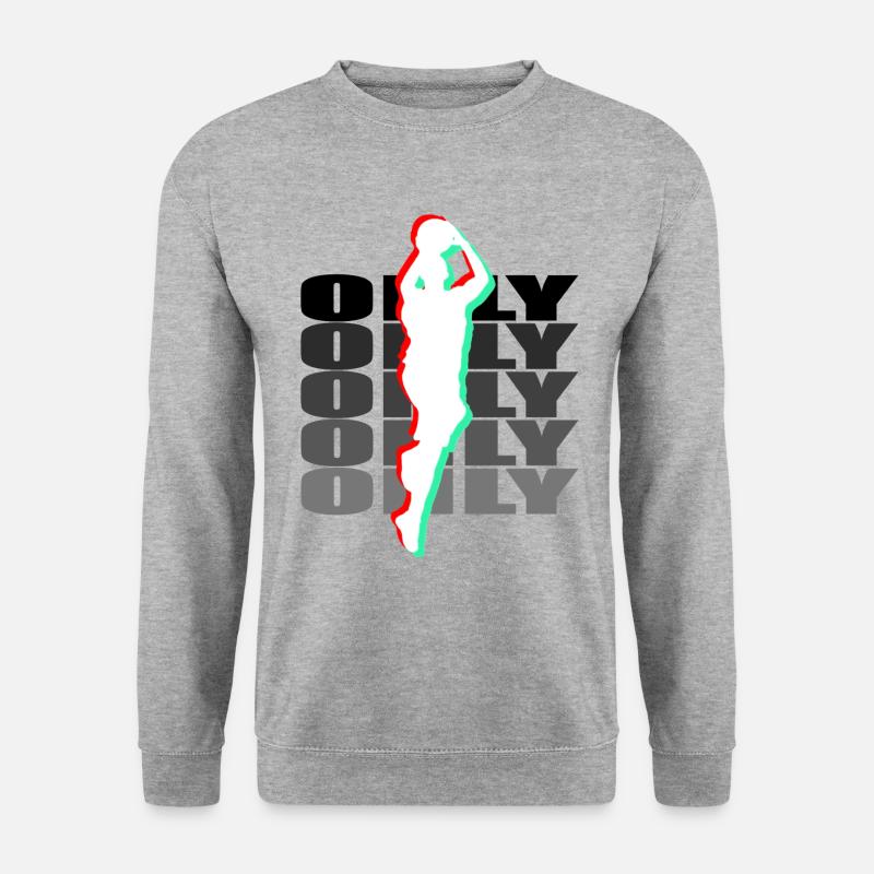 Basketball - Unisex Pullover - Weißgrau meliert