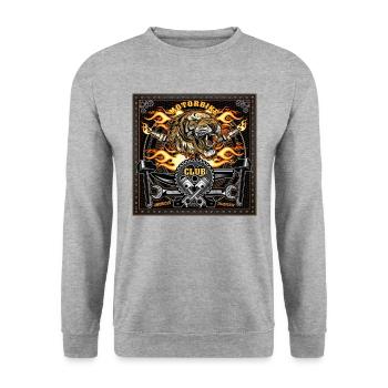 Tiger Biker - Unisex Sweatshirt - salt & pepper - Front - Alina (178cm) & Michal (187cm)