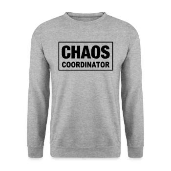 Chaos coordinator genius masters chaos boss boss - Unisex Sweatshirt - salt & pepper - Front - Alina (178cm) & Michal (187cm)