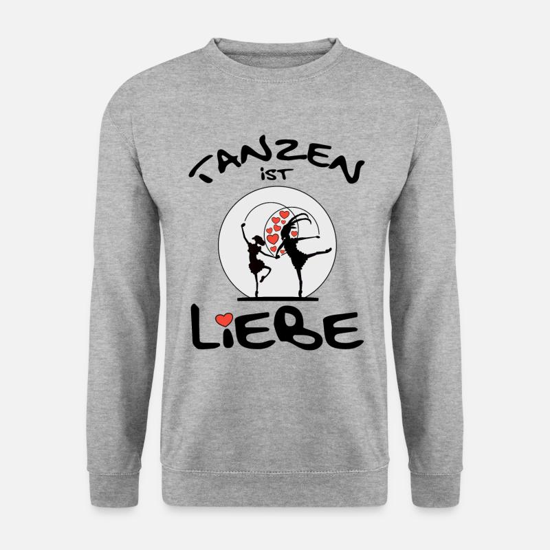 Tanzen ist Liebe - Unisex Pullover - Weißgrau meliert