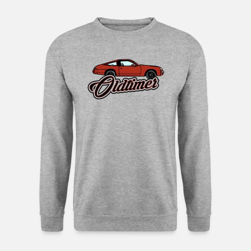 Oldtimer Auto Car Vintage - Unisex Pullover - Weißgrau meliert