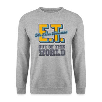 E.T. The Extra-Terrestrial Out Of This World - Unisex Sweatshirt - salt & pepper - Front - Alina (178cm) & Michal (187cm)