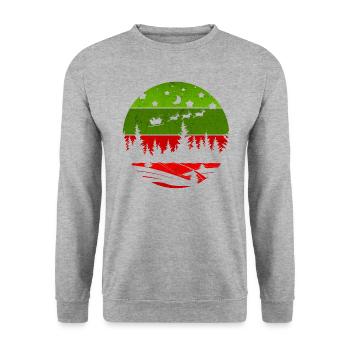 Christmas Pattern - Vintage Christmas Red and Green Trees - Unisex Sweatshirt - salt & pepper - Front - Alina (178cm) & Michal (187cm)