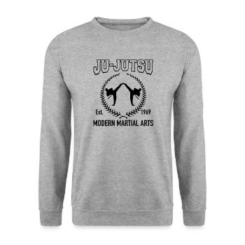 Ju Jutsu - Sweat-shirt Unisexe - gris chiné - Devant - Alina (178cm) & Michal (187cm)