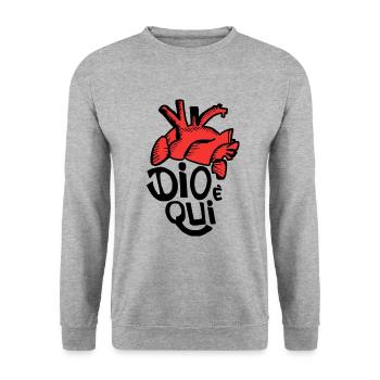 Dio è qui - Felpa unisex - grigio chiaro melange - Fronte - Alina (178cm) & Michal (187cm)